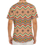 Geometric Navajo Pattern Print Men's Deep V-Neck Shirt