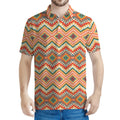 Geometric Navajo Pattern Print Men's Polo Shirt