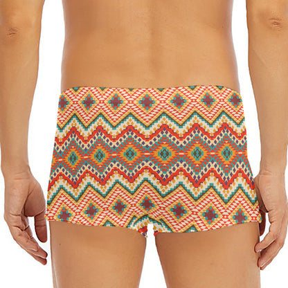 Geometric Navajo Pattern Print Men's Short Boxer Briefs