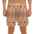 Geometric Navajo Pattern Print Men's Split Running Shorts