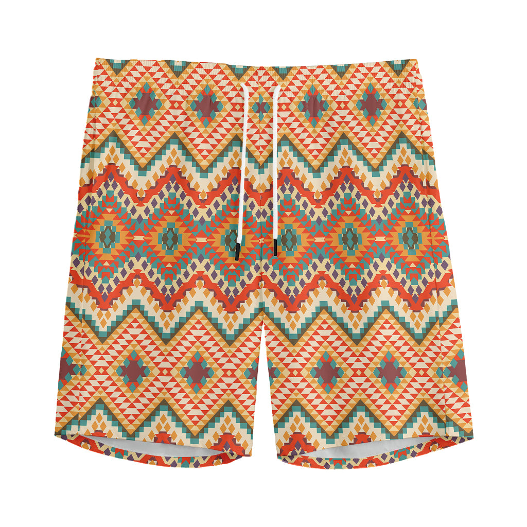 Geometric Navajo Pattern Print Men's Sports Shorts