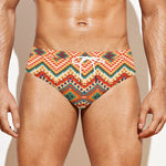 Geometric Navajo Pattern Print Men's Swim Briefs