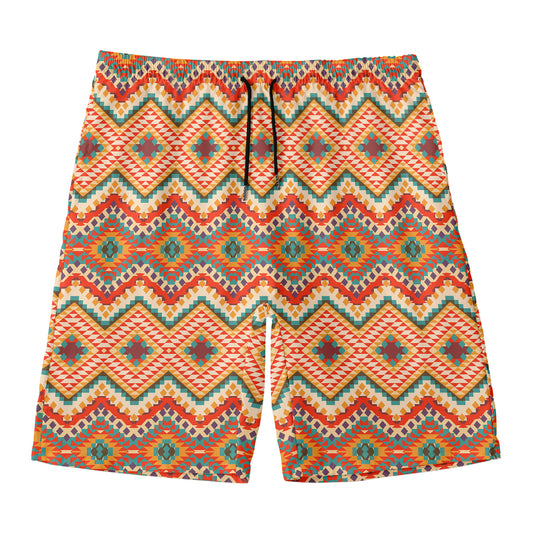 Geometric Navajo Pattern Print Men's Swim Trunks