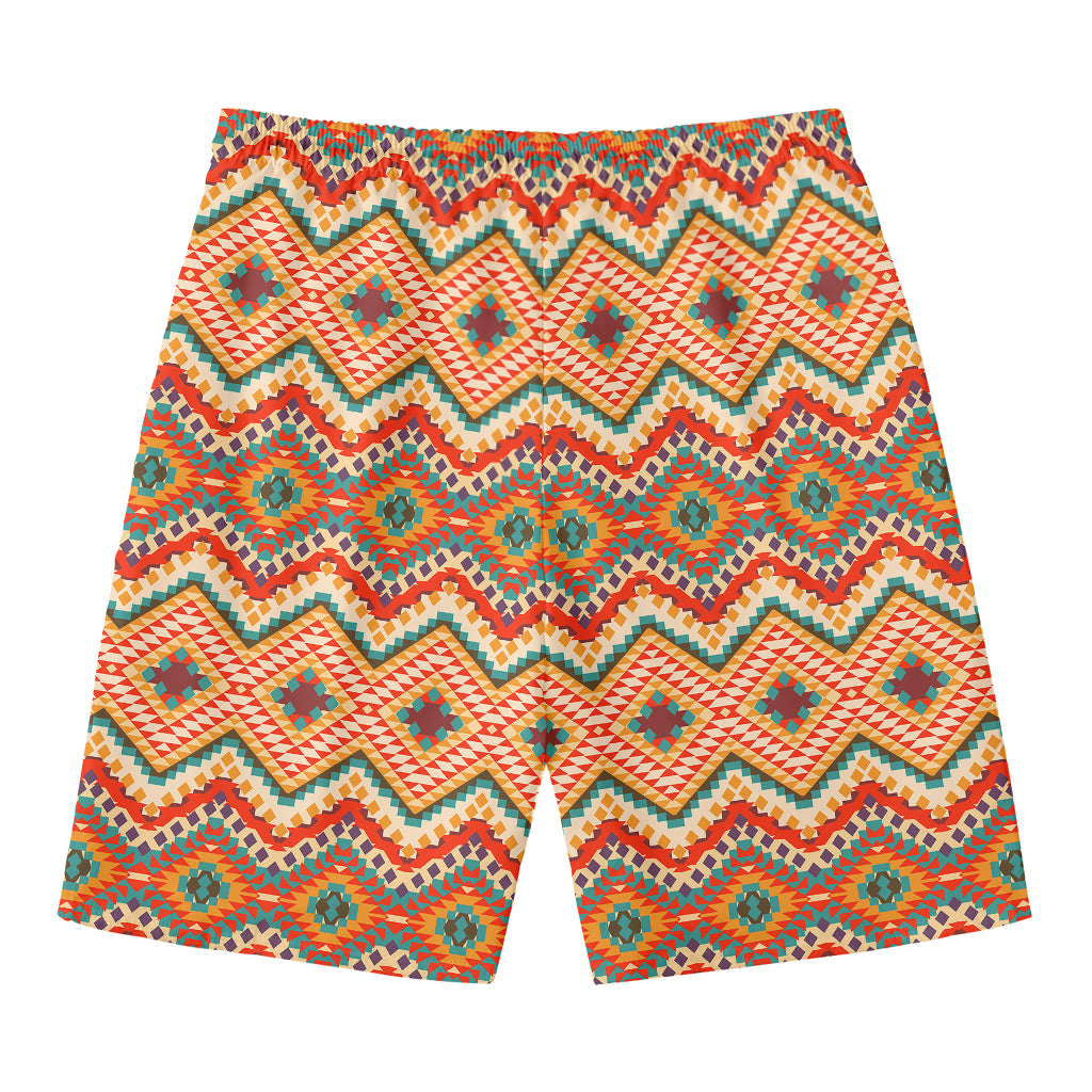 Geometric Navajo Pattern Print Men's Swim Trunks