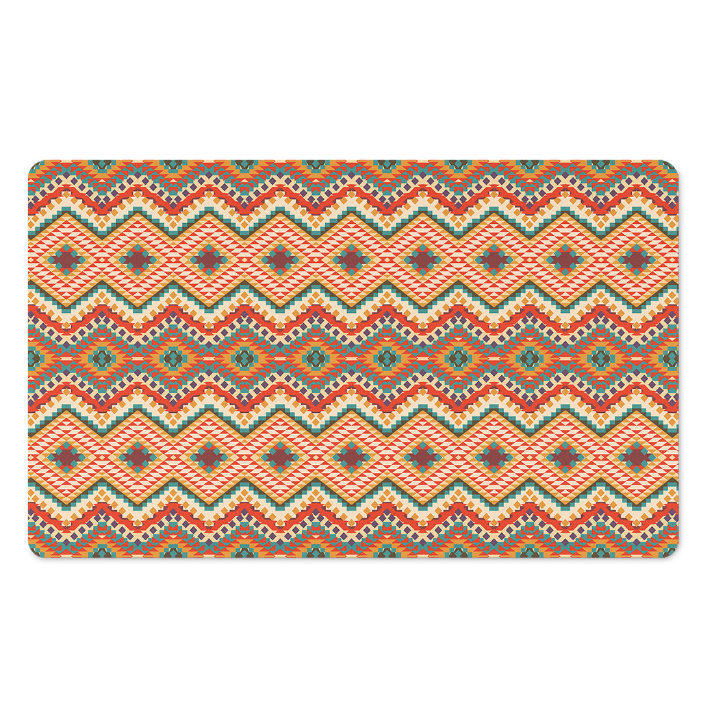 Geometric Navajo Pattern Print Polyester Doormat