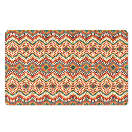 Geometric Navajo Pattern Print Polyester Doormat