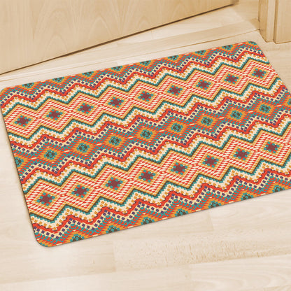 Geometric Navajo Pattern Print Polyester Doormat