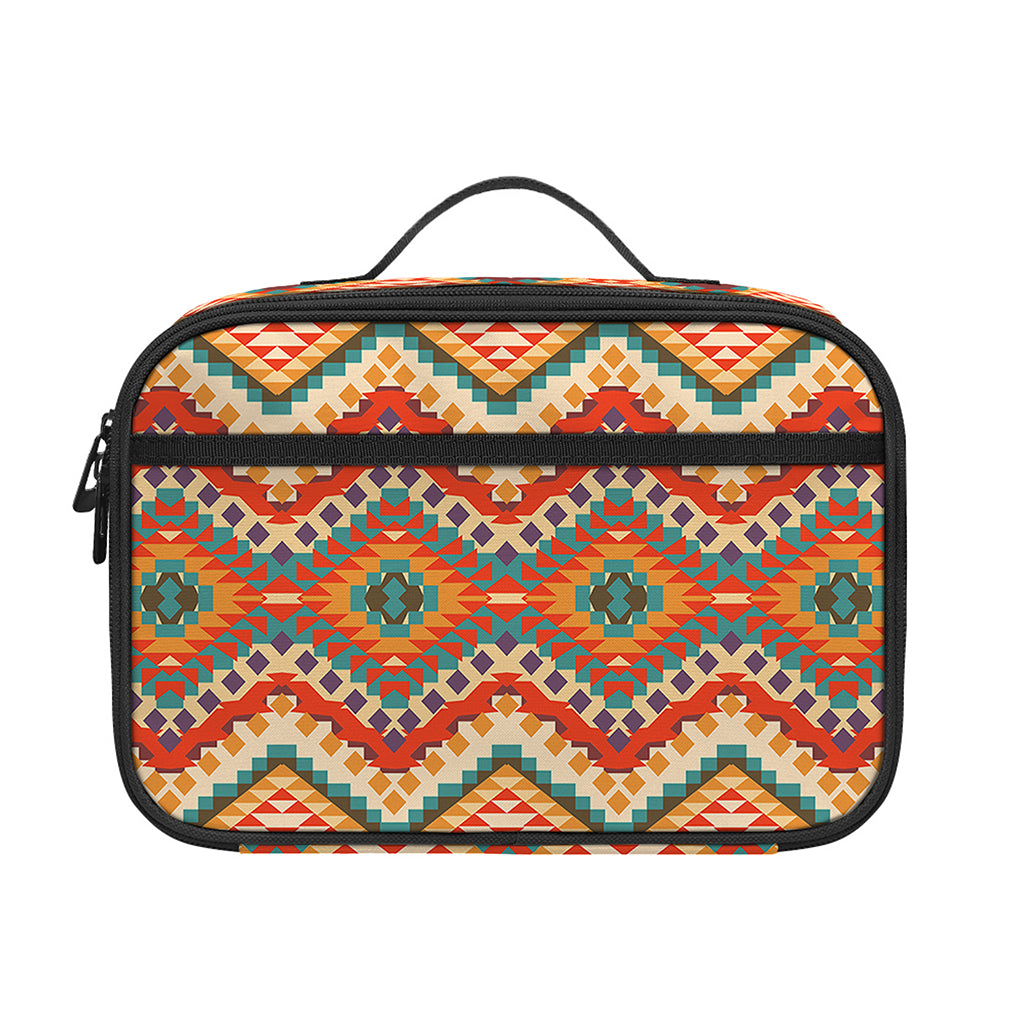 Geometric Navajo Pattern Print Portable Lunch Bag
