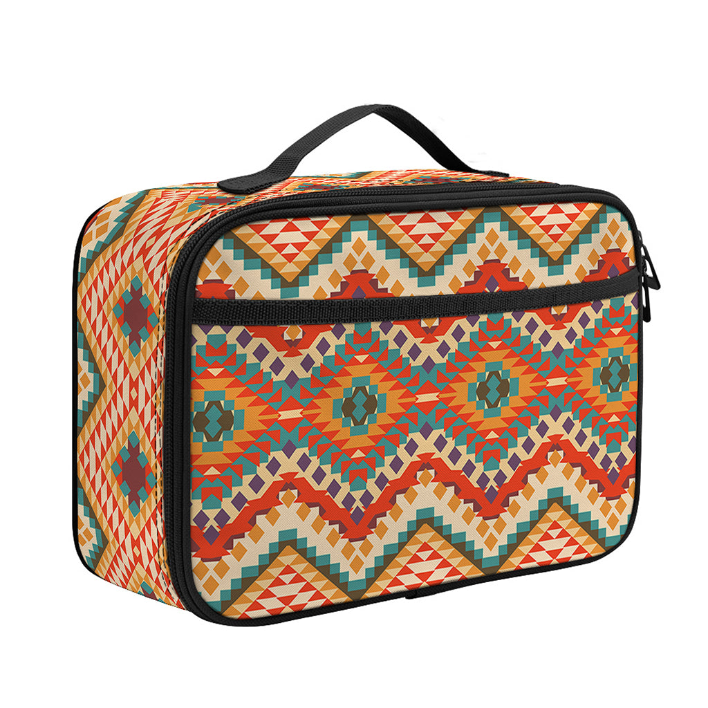 Geometric Navajo Pattern Print Portable Lunch Bag