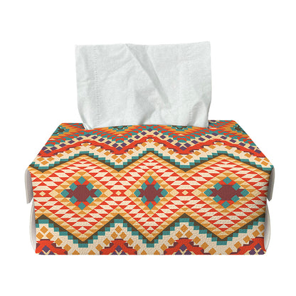 Geometric Navajo Pattern Print Rectangle Tissue Box Cover