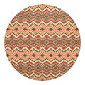Geometric Navajo Pattern Print Round Blanket