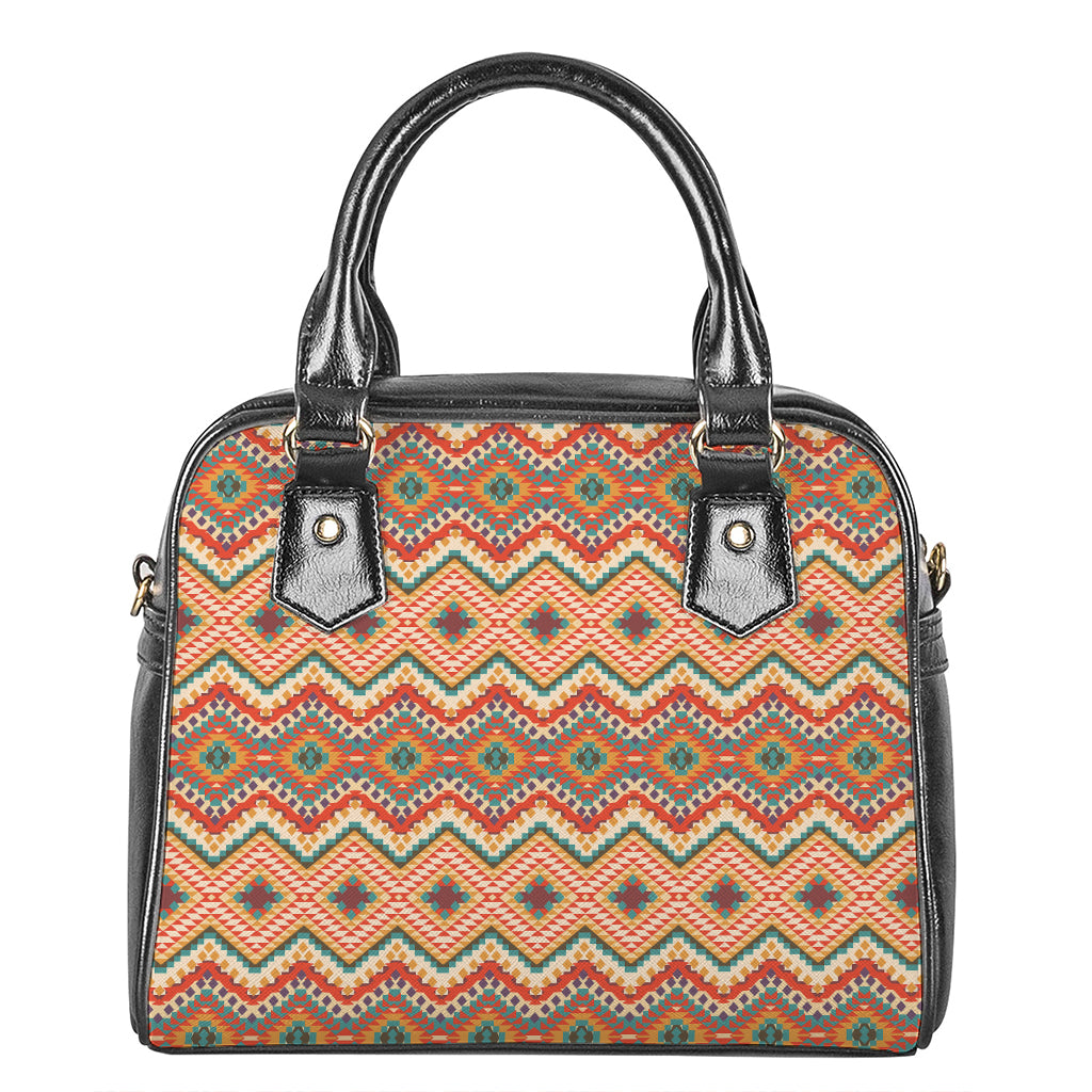 Geometric Navajo Pattern Print Shoulder Handbag