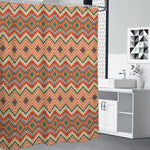 Geometric Navajo Pattern Print Shower Curtain