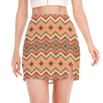 Geometric Navajo Pattern Print Side Slit Mini Skirt