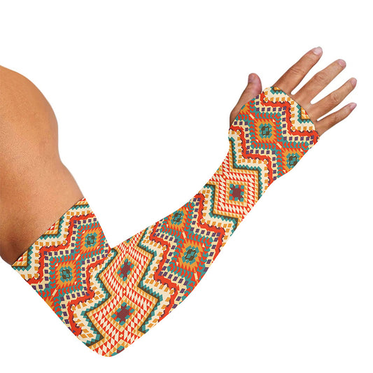 Geometric Navajo Pattern Print Sun Protection Arm Sleeves