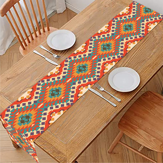 Geometric Navajo Pattern Print Table Runner