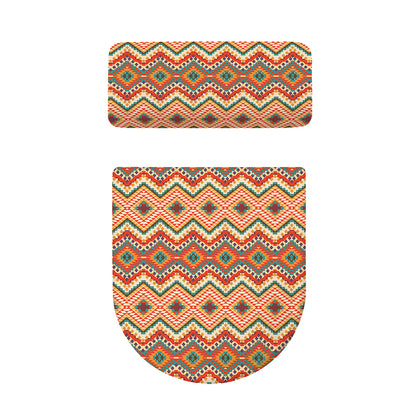 Geometric Navajo Pattern Print Toilet Lid And Tank Cover Set