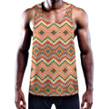 Geometric Navajo Pattern Print Men's Workout Tank Top