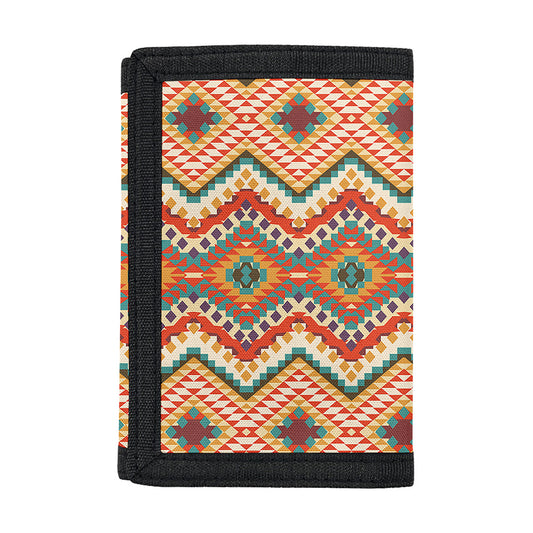 Geometric Navajo Pattern Print Trifold Wallet