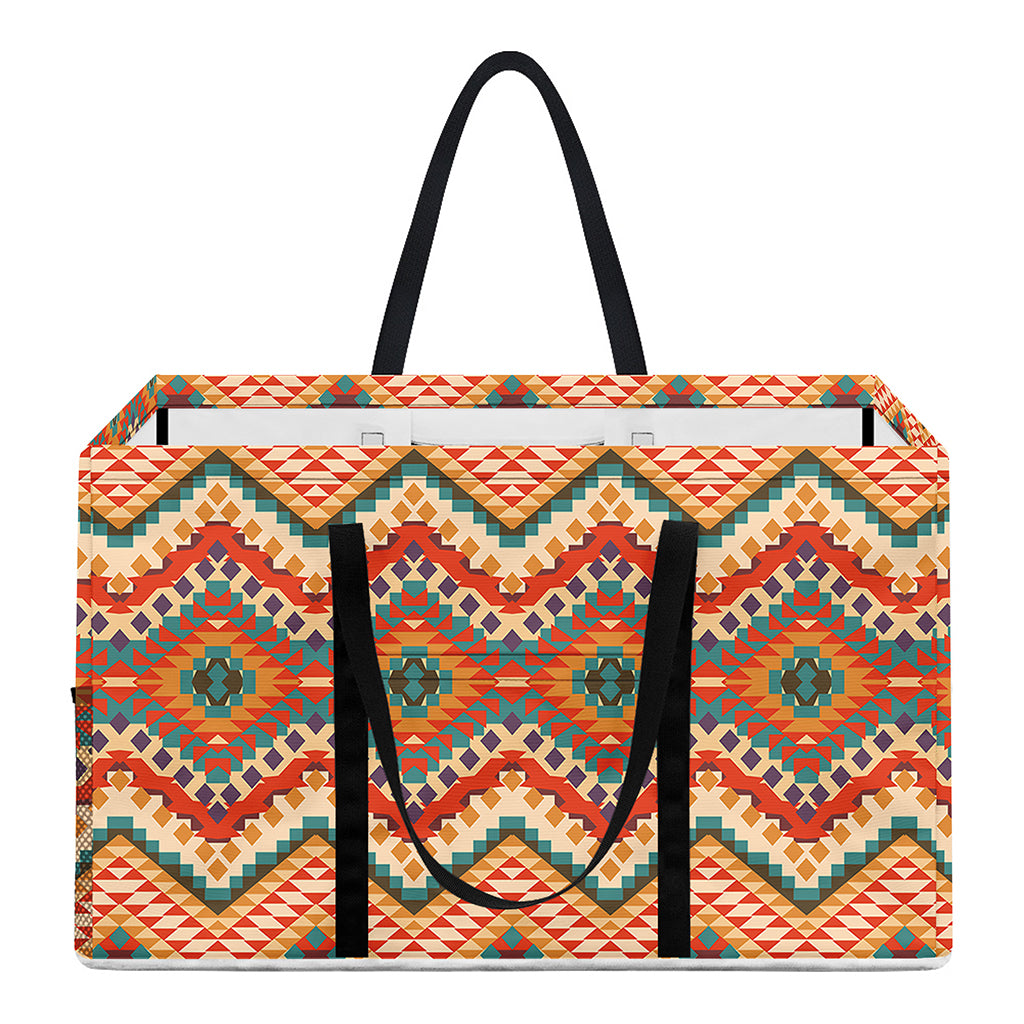 Geometric Navajo Pattern Print Utility Tote Bag
