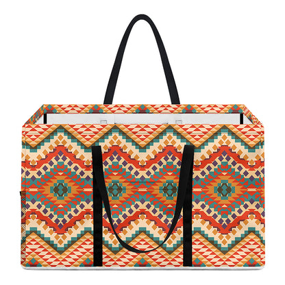 Geometric Navajo Pattern Print Utility Tote Bag