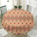 Geometric Navajo Pattern Print Waterproof Round Tablecloth