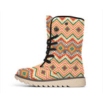 Geometric Navajo Pattern Print Winter Boots