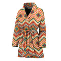 Geometric Navajo Pattern Print Women's Bathrobe