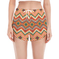Geometric Navajo Pattern Print Women's Split Running Shorts