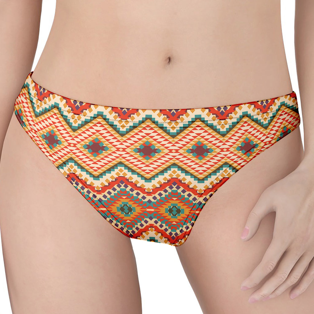 Geometric Navajo Pattern Print Women's Thong