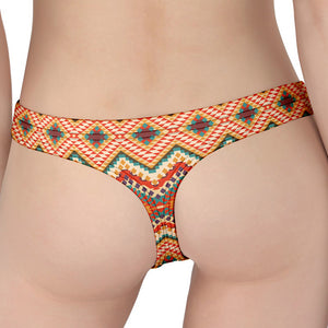 Geometric Navajo Pattern Print Women's Thong