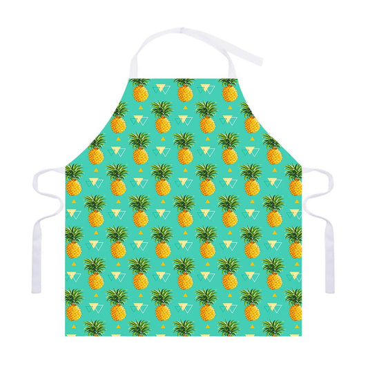Geometric Pineapple Pattern Print Adjustable Apron