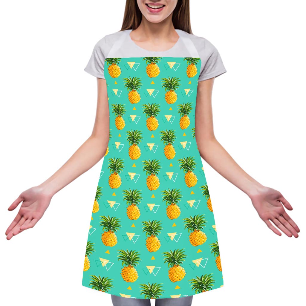 Geometric Pineapple Pattern Print Adjustable Apron