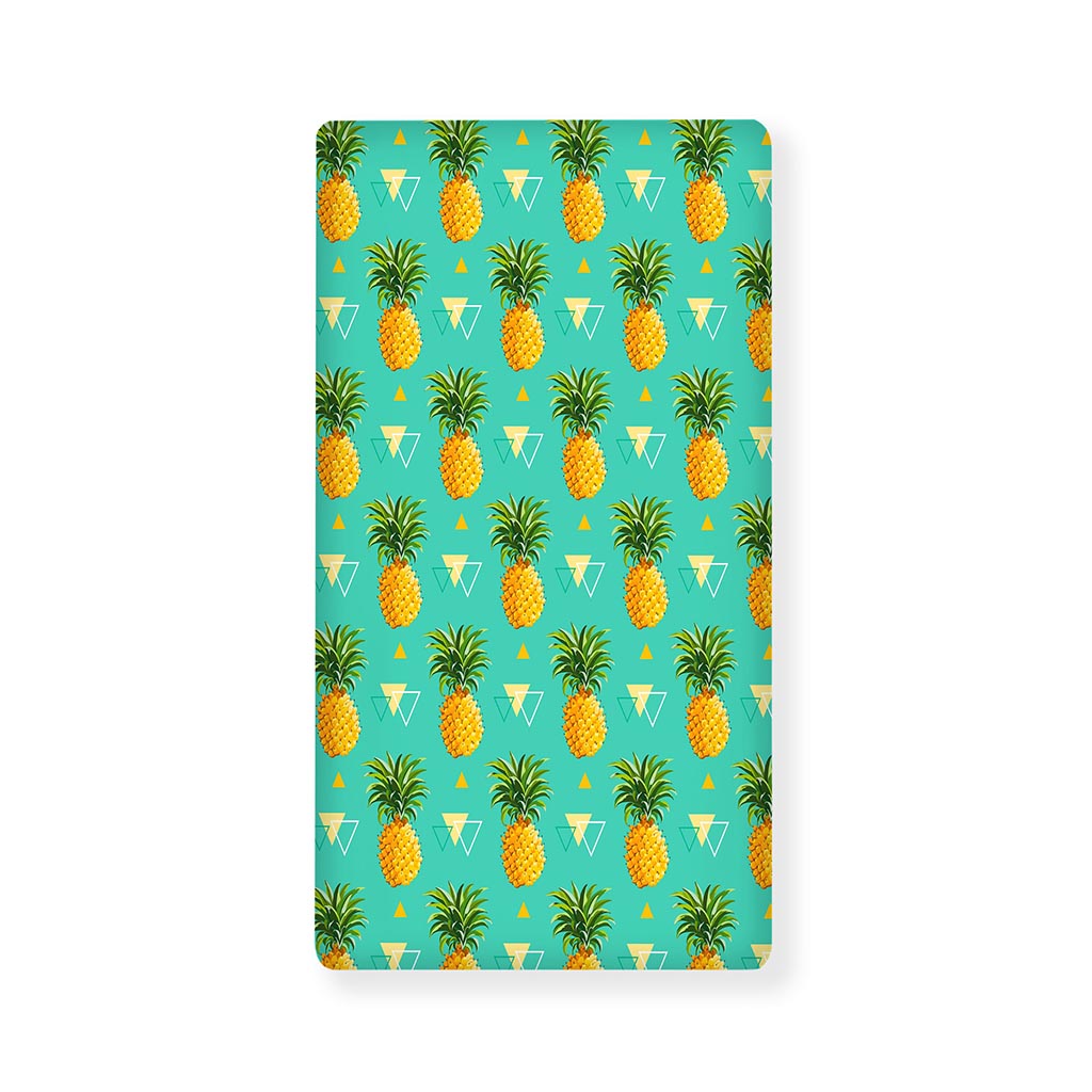 Geometric Pineapple Pattern Print Baby Crib Sheet