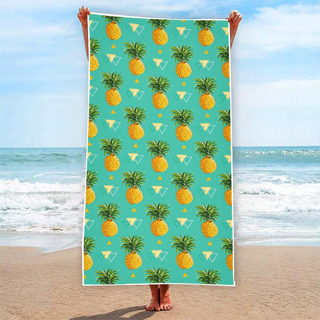 Geometric Pineapple Pattern Print Beach Towel