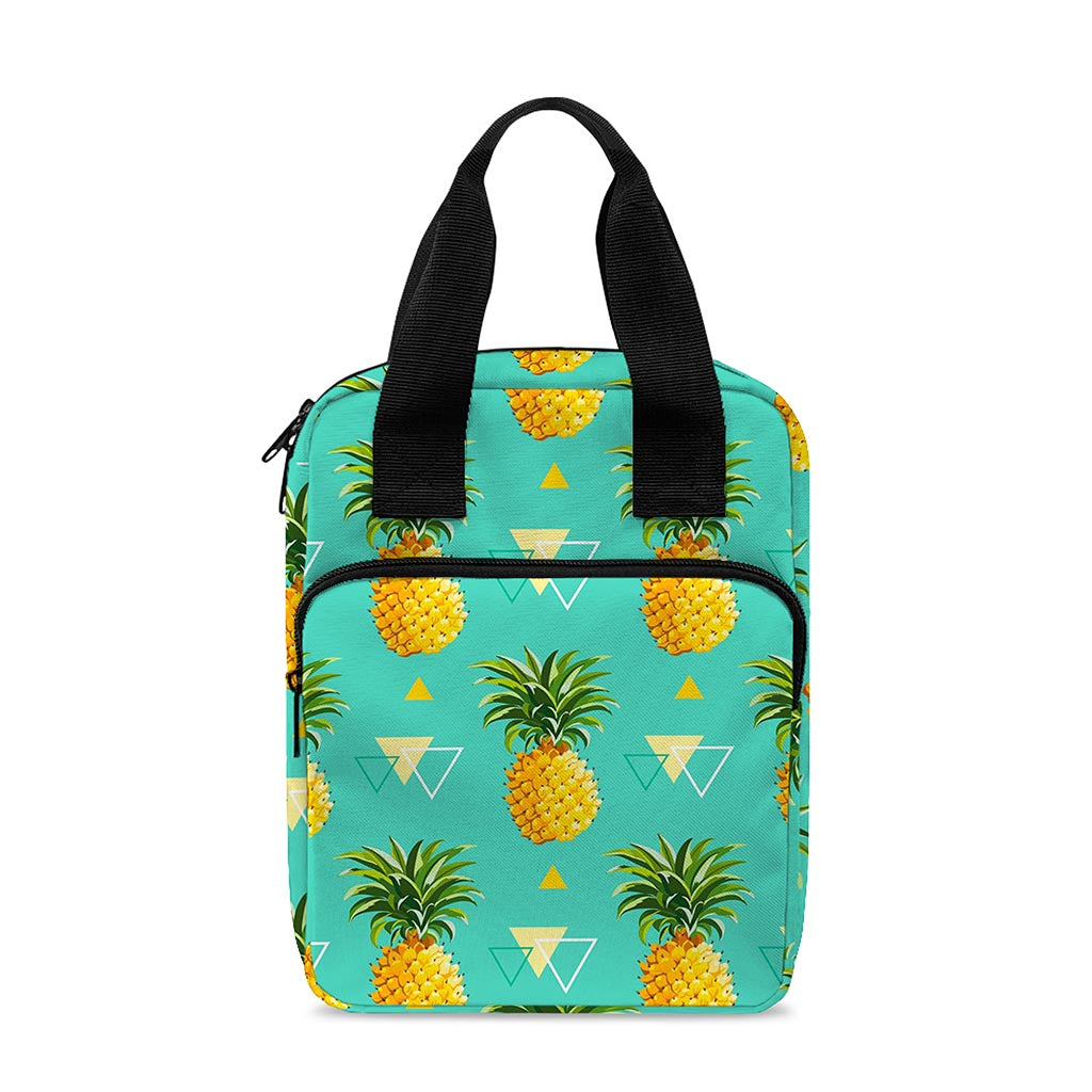 Geometric Pineapple Pattern Print Bible Tote Bag