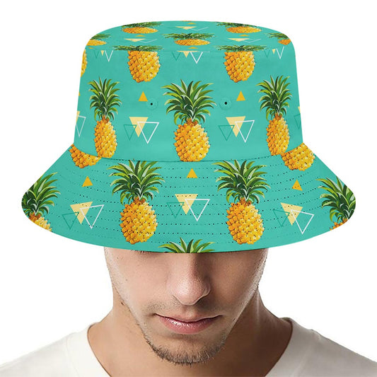 Geometric Pineapple Pattern Print Bucket Hat