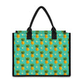 Geometric Pineapple Pattern Print Canvas Tote Bag