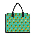 Geometric Pineapple Pattern Print Canvas Tote Bag