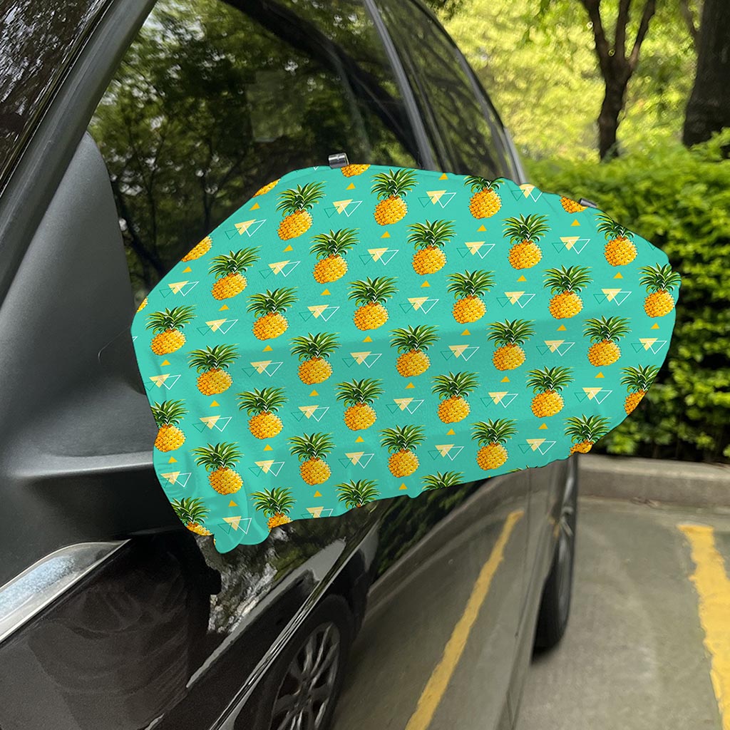 Geometric Pineapple Pattern Print Car Side Mirror Covers