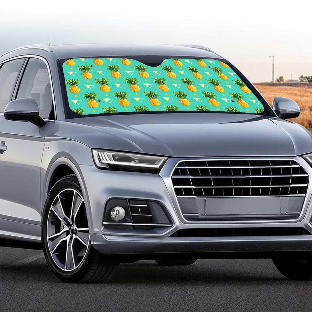 Geometric Pineapple Pattern Print Car Windshield Sun Shade