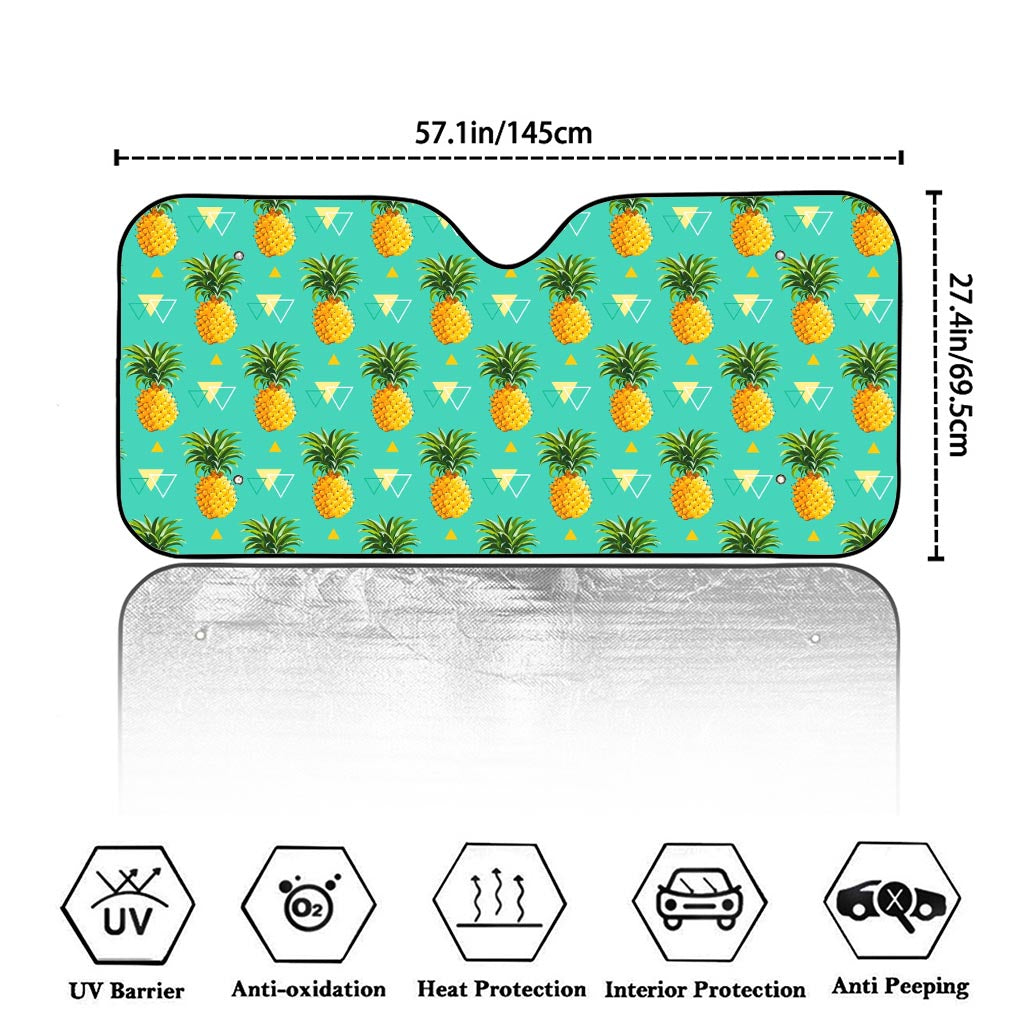 Geometric Pineapple Pattern Print Car Windshield Sun Shade