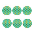 Geometric Pineapple Pattern Print Coaster Set