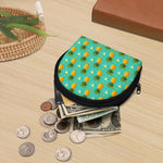 Geometric Pineapple Pattern Print Coin Purse