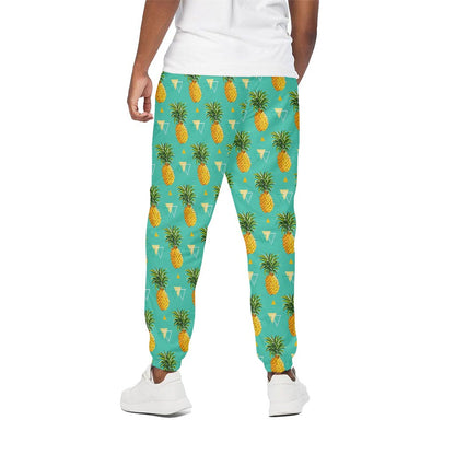 Geometric Pineapple Pattern Print Cotton Pants