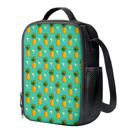 Geometric Pineapple Pattern Print Crossbody Lunch Bag