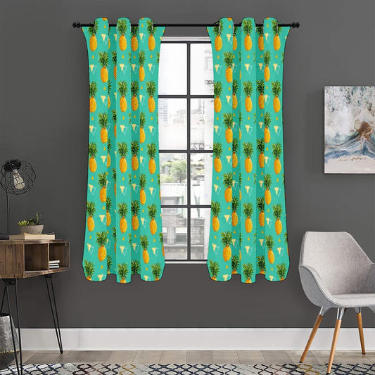 Geometric Pineapple Pattern Print Curtain