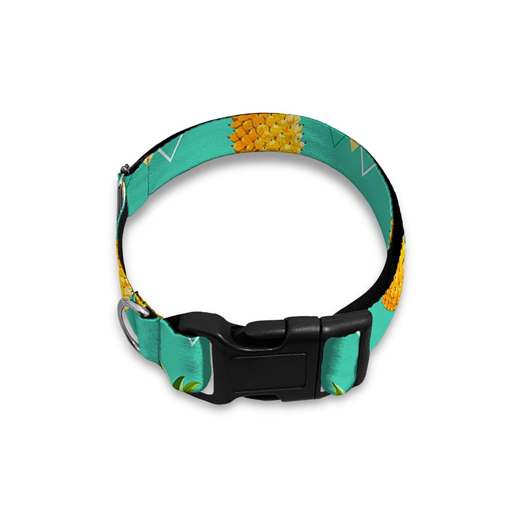 Geometric Pineapple Pattern Print Dog Collar