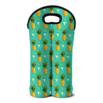 Geometric Pineapple Pattern Print Double Neoprene Wine Tote