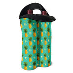 Geometric Pineapple Pattern Print Double Neoprene Wine Tote